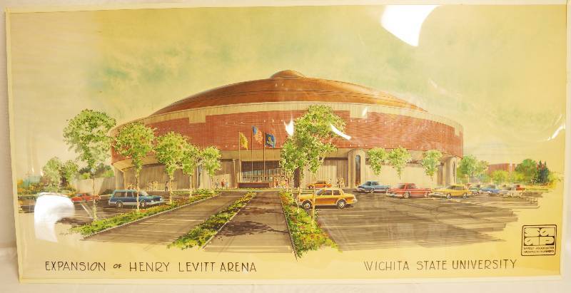 lot 2344 image: WSU - HENRY LEVITT ARENA Expansion Drawing - Hugh Greer Original Architectural Drawing - Safely Associates Architects-Planners