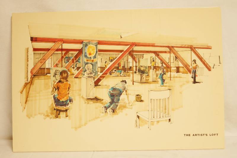 lot 2345 image: Hugh Greer Original Architectural Drawing - Safely Associates Architects-Planners - The Artists Loft - WOW From WSU