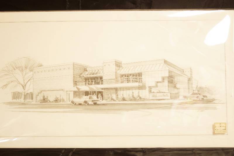 lot 2349 image: Hugh Greer Original Architectural Drawing - Safely Associates Architects-Planners - Office Building - WOW