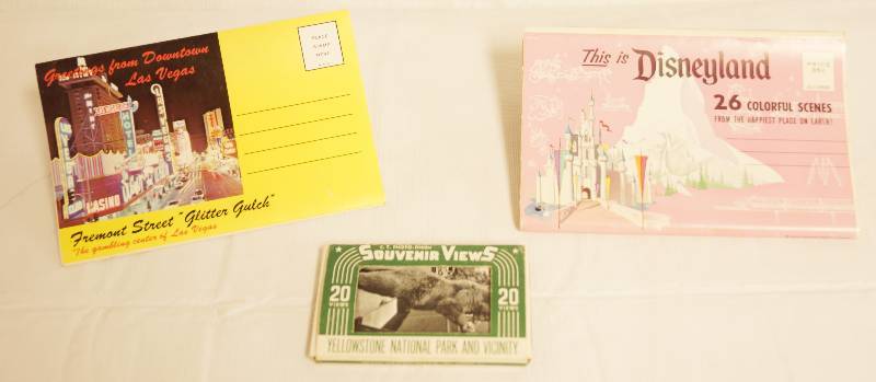 lot 2428 image: Lot of Postcards & Souvenir View Cards - DISNEY - LAS VEGAS FREMONT ST - YELLOWSTONE - see photos