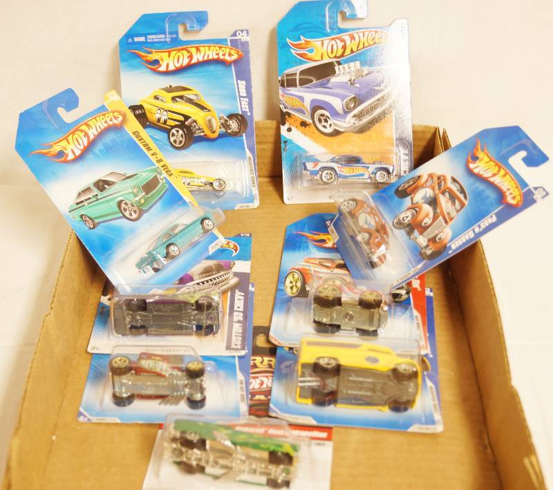 lot 2439 image: Lot of 9 Hot Wheels Cars - Hot Rod Style - WOW - NEW IN PACKAGES - NICE