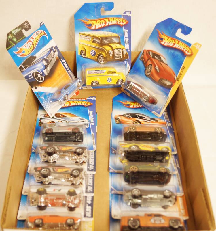 lot 2440 image: Lot of 13 Hot Wheels Cars - Hot Rod and Unique Cars - See Photos - NEW IN PACKAGES - NICE