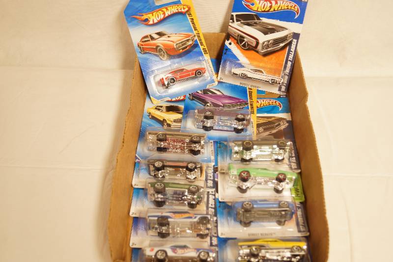 lot 2441 image: Lot of 12 Hot Wheels Cars - 1960s model Muscle Cars - NEW IN PACKAGES - NICE