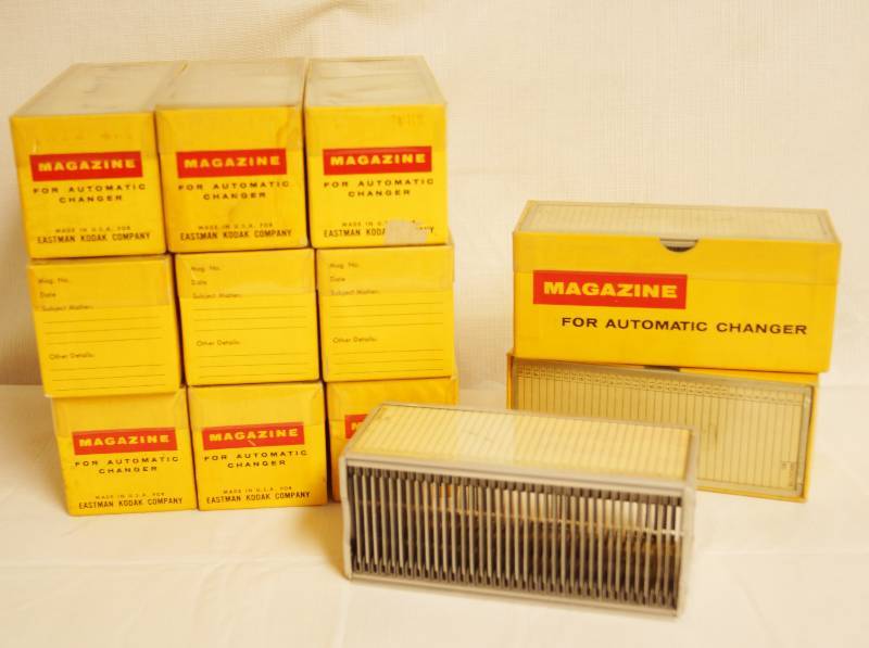 lot 2485 image: Lot of 11 Vintage Slide Magazines for Automatic Slide Changer - Eastman Kodak - see photos for details