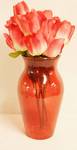 Beautiful Glass Vase with faux tulips - get ready for Spring!