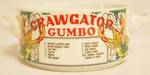 CRAWGATOR GUMBO - Collector's Recipe Soup Bowl - WOW!! LJUNGBERG Collection New Orleans Louisiana