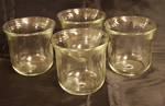Lot of 4 Glass Globes for an electric light or chandelier