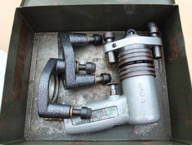 lot 7039 image: Aircraft Tools Inc- Portable Pneumatic Ribbon-Head Shaver Kit- Miro Miller- Serial No. 164