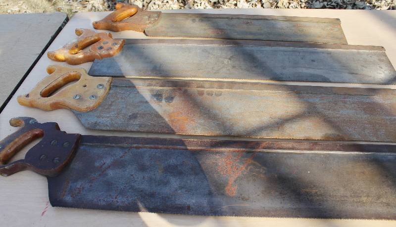 lot 7059 image: Set of 4 Back Saws- Size Varies