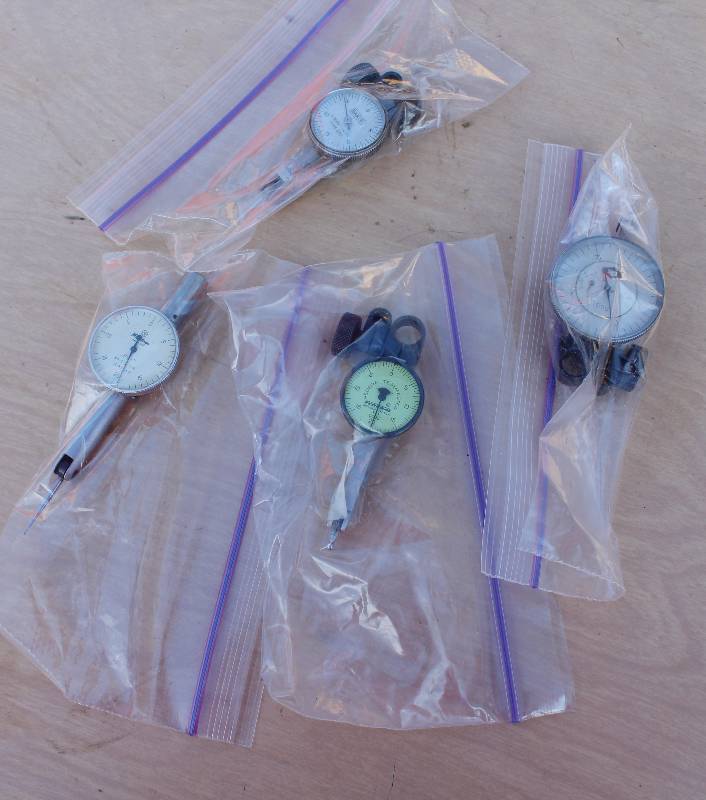 lot 6607 image: Set of 4 Dial Indicators- Various Sizes