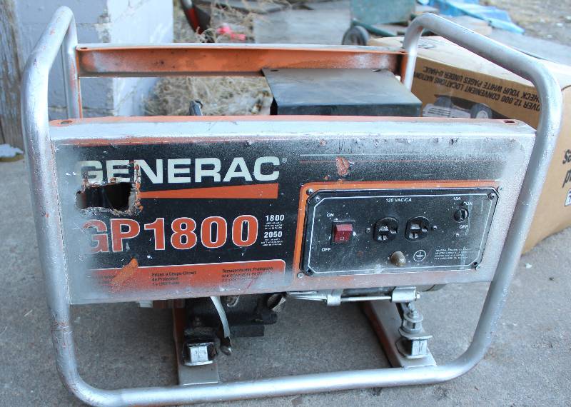 lot 4298 image: Generator - Generac GP 1800 - missing parts