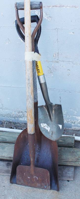 lot 4312 image: Lot of Tools - Coal Scoop,  Scraper & Stanley Camp Shovel