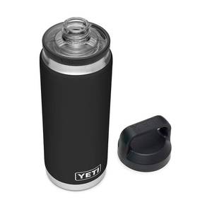 lot 27454 image: YETI Rambler 26 oz Bottle, Vacuum Insulated, Stainless Steel with Chug Cap, Black