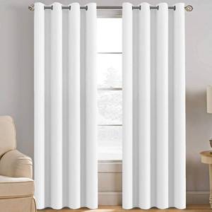 lot 27491 image: H.VERSAILTEX White Curtain 84 inches Long for Living Room Thermal Insulated Window Treatment Panel for Dining Room, Elegant Soft Durable White Curtain for Door - One Panel - Grommet Top, 52W x 84L
