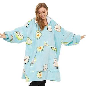 lot 27493 image: THREE POODLE Wearable Blanket Hoodie, Oversized Sherpa Blanket Sweatshirt for Adults Women Men Kids, Cozy, Warm and Fuzzy Hooded Blanket, One Size Fits All