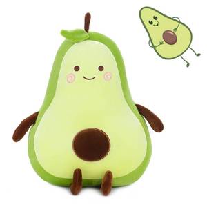 lot 27499 image: Cute Avocado Stuffed Plush Soft Hugging Pillow Toy Lovely Fruit Plush Toy Doll Green Avocado Throw Pillows for Children Gifts Plushie Cushion for Kids Home Bedroom Decoration (13.8inch, Round Avocado)