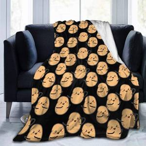 lot 27512 image: Comfy Soft Im A Potato Cute Potatoes Throw Blanket, Sherpa Flannel Fleece Home Blanket Wearable Blanket, Queen Size Blankets for Bedroom Living Rooms Sofa Couch, 40x50