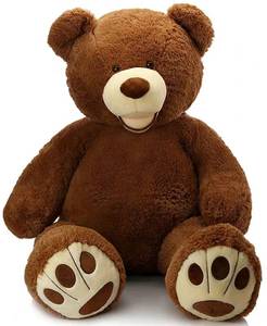 lot 27514 image: MorisMos Giant Teddy Bear with Big Footprints Big Teddy Bear Plush Stuffed Animals Dark Brown for Boy,Children,Boyfriend 39 Inches