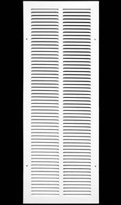 lot 38015 image: 12w X 30h Steel Return Air Grilles - Sidewall and Ceiling - HVAC Duct Cover - White Outer Dimensions 13.75w X 31.75h