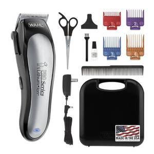 lot 38016 image: Wahl USA Lithium Ion Pro Series Cordless Animal Clippers - Rechargeable, Heavy-Duty, Electric Dog &amp Cat Grooming Kit for Small &amp Large Breeds with Thick to Heavy Coats&nbsp - Model 9766