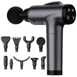 lot 38021 image: OLsky Massage Gun Deep Tissue, Handheld Electric Muscle Massager, High Intensity Percussion Massage Device for Pain Relief with 9 Attachments & 30 Speed(Grey)