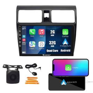 lot 38023 image: Kunfine Car CarPlay Android Auto Navigation Stereo GPS Radio Reverse Camera Display 10 IPS Touchscreen Headunit Tablet Pad Media Player for Suzuki Swift 2005-2010, if Applicable Quad Core 2G32G