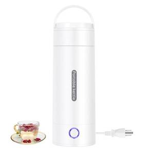 lot 38031 image: Portable Travel Electric Kettle, 350ml Small Electric Tea Kettle, Mini Portable Hot Water Boiler Stainless Materials Automatic Shut off and Dry Protection