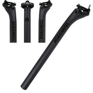 lot 38036 image: ROADNADO Carbon Bike Seat Posts Setback Seatpost Bicycle Seat Tube Replacement Bicycle Seatpost with Adjustable Clamp 3K Matte for Road Bike Mountain Bike MTB BMX 31.6mm 350mm