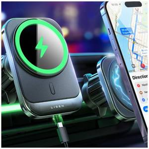 lot 38045 image: LISEN for MagSafe Car Mount Charger for iPhone 15, Wireless Universal Vent Charger for iPhone Car Accessories Magnetic Phone Holder Mount, Fits iPhone 15 Pro Max Plus Mini 14 13 12