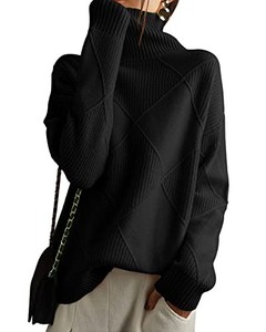 lot 38050 image: Yiantede Womens Turtleneck Sweaters Ribbed Knitted Long Sleeve Casual Lightweight Tunic Pullover Sweater Tops for Women