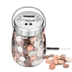 lot 38053 image: Piggy Bank,Digital Coin Bank for Kids,Counting Money Jar with Handle,Coin Counter for Adults Boys Girls, for Kids(2.4L)