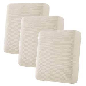 lot 38063 image: H.VERSAILTEX Super Stretch Individual Seat Cushion Covers Sofa Covers Couch Cushion Covers Slipcover Sets Thick Jacquard Textured Twill Fabric (3 Piece Sofa Cushion Covers, Natural)