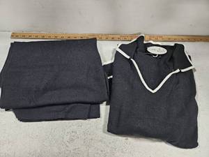 lot 38064 image: Black and White Sweater Suit, XL