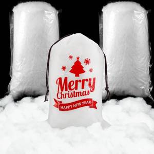 lot 38080 image: Shappy 2 Bags Christmas Fake Snow Fluffy Artificial Snow Indoor Snow Blanket Realistic Snow Fiber Christmas Snow Decor with Bag for Winter Mantel Village Party Decoration