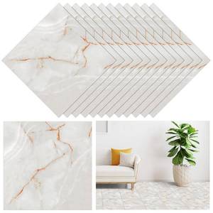 lot 38112 image: 48 Pieces Vinyl Flooring Peel and Stick Floor Tile Stick on Floor Tile Self Adhesive Waterproof Bathroom 12 x 12 Inch Floor Tile for Bathroom Kitchen Bedroom Living Room (Stylish)