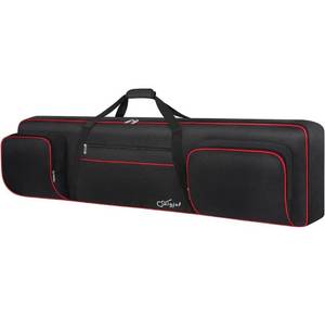 lot 38117 image: SNIGJAT 88 Key Keyboard Case Soft (Size 53.5x13.8x6.8), Padded Piano Case with Handle and Adjustable Shoulder Straps, Keyboard Gig Bag with 3 Pockets for Music Sheet Stand, Sustain Pedals, Cables