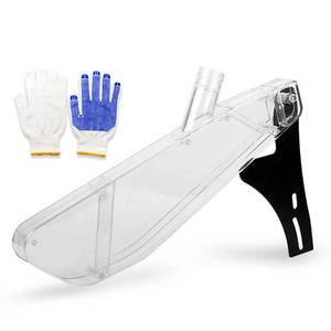 lot 38130 image: Stand Table Saw Protective Cover, 4-10 Inch Anti Dust Table Saw Guards with Splitting Knife, Universal Dustproof Clear Plastic Case - for Woodworking Most Table Saw (R-Shaped)