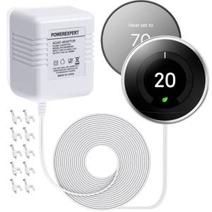 lot 38157 image: Thermostats 24 Volt Transformer C Wire Power Adapter for Nest, Ecobee, Honeywell WiFi Thermostats, Power Supply for Nest Hello, Ring Smart Doorbells Chime