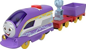 lot 38166 image: Thomas & Friends Motorized Toy Train Talking Kana Engine with Sounds & Phrases Plus Cargo for Preschool Kids Ages 3 Years