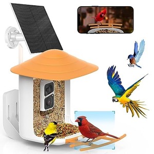lot 38207 image: SOLIOM� BF09 Bird Feeder with Camera Wireless Outdoor,Smart Bird Feeder Camera with AI Identify Bird Species,Backyard Bird Watching Gift for Christmas,Auto Record Bird Video,Instant Notifications