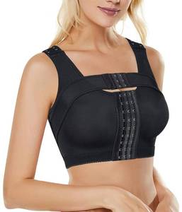 lot 38209 image: BRABIC Womens Front Closure Bra Post-Surgery Posture Corrector Shaper Tops with Breast Support Band (Black, M)