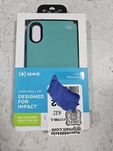lot 38210 image: Speck Products CandyShell Fit iPhone XR Case, Teal