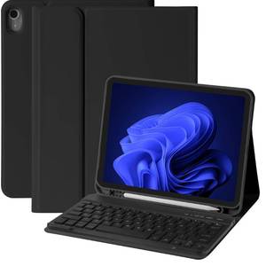 lot 38222 image: BQSS iPad 10th Generation Keyboard Case 10.9 2022, Slim Smart Keyboard Case for iPad 10th Gen 2022,Detachable Wireless Keyboard,Pencil Holder - Black