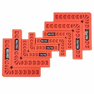 lot 38239 image: Relitec R 90 Degree Corner Clamp Clamping Squares Woodworking Tools Positioning Squares Right Angle Clamp Wood Clamps for Gluing Cabinets Picture Frames or Drawers Set of 8 (3 4)