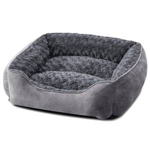 lot 38246 image: JOEJOY Rectangle Dog Bed for Large Medium Small Dogs Machine Washable Sleeping Dog Sofa Bed Non-Slip Bottom Breathable Soft Puppy Bed Durable Orthopedic Calming Pet Cuddler, Multiple Size, Grey