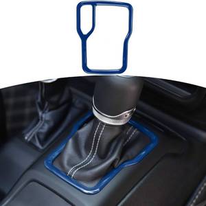 lot 38254 image: RT-TCZ for Wrangler JL Blue Gear Shift Trim Cover Frame for Jeep Wrangler JL JLU Gladiator JT 2018-2024 Blue Interior Accessories