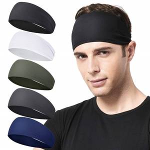 lot 38268 image: Acozycoo Mens Running Headband,5Pack,Mens Sweatband Sports Headband for Running,Cycling,Basketball,Yoga,Fitness Workout Stretchy Unisex Hairband (Black,White, Green, Dark Gray, Dark Blue)