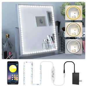 lot 38269 image: Daymeet LED Vanity Lights for Mirror,13ft Led Vanity Mirror Lights Kit Dimmable Color and Power Supply Brightness Lighting Fixture Strip Lights for Mirror APP Control for Makeup Vanity Table Bathroom