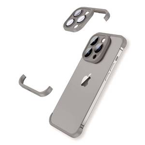 lot 38273 image: LEKEVO Frameless Fit for iPhone 15 Pro Bumper Case with Camera Lens Protector, Slim Soft TPU Shockproof Phone Cover, Minimalist Yet Protective Shell (Titanium Gray)