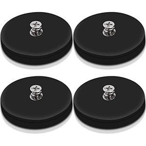 lot 38275 image: 4Pack Anti-Scratch Mounting Magnets, 30LBS Rubber Coated Neodymium Magnets with M4 Threaded Studs, Non-Slip Strong Monting Magnet for Led Lighting Bar, Neodymium Magnet Base for Signal Lighting
